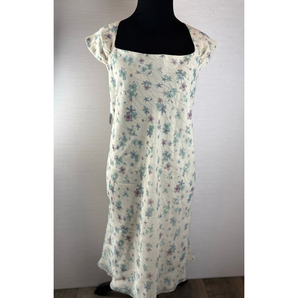 Liz Claiborne vintage Fresh Picked layered floral dress women's size 10 petite